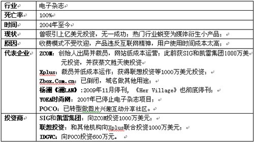 電子雜志行業(yè)全軍覆沒 上億美元風投全打水漂